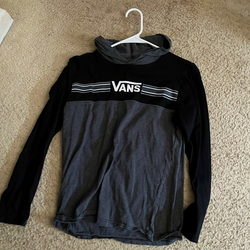 Black Vans Long sleeve with hood